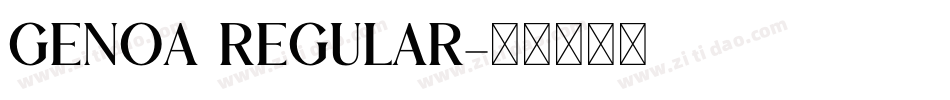 Genoa Regular字体转换